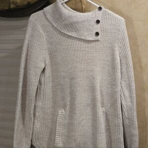 Style & Co. Light Gray Cowl Neck Sweater
